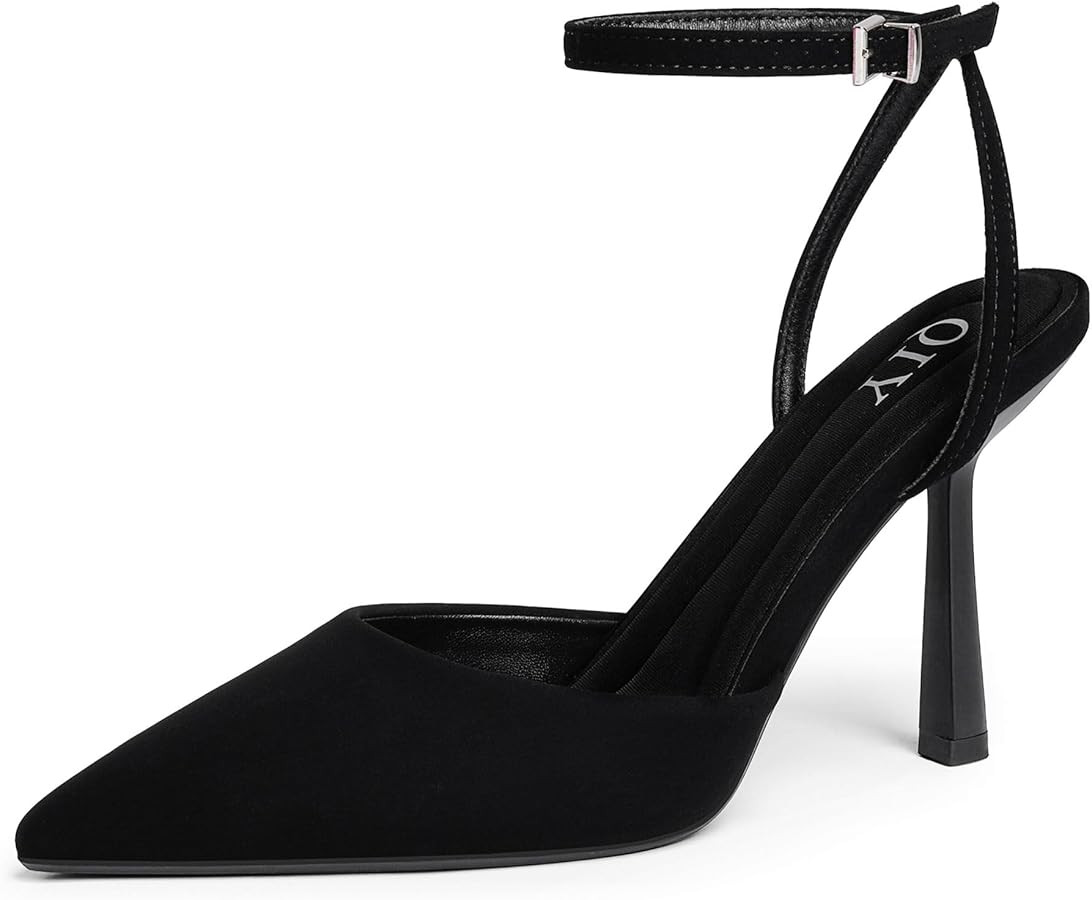 Closed Toe Ankle Strap Heels Women Pumps Pointed Toe Heeled Sandals for Women Stiletto Wedding Dr... | Amazon (US)