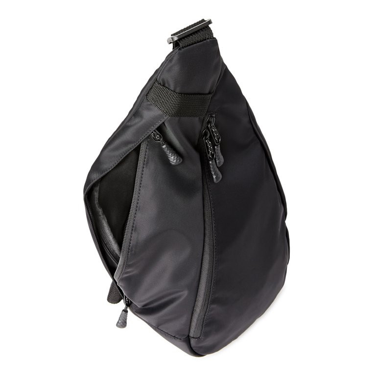 No Boundaries Women's Hands Free Zip Sling Bag Black | Walmart (US)