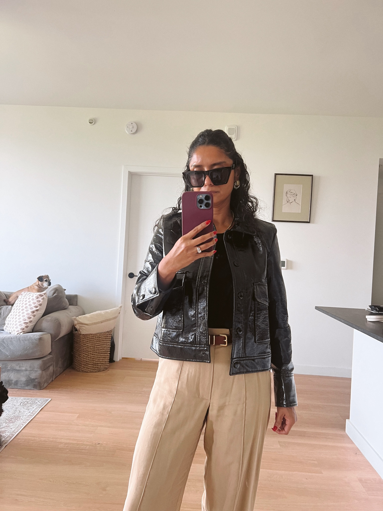 Love this a Sezane jacket! It’s from their new collection. Wearing small (36)