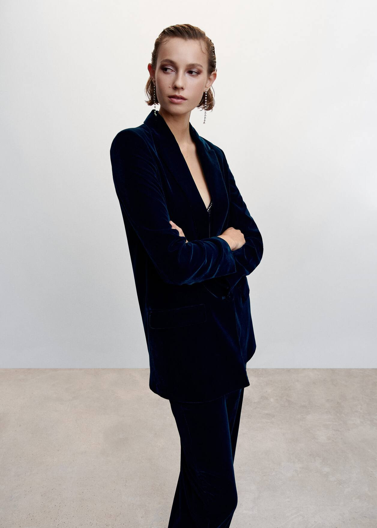 Velvet suit blazer | MANGO (US)