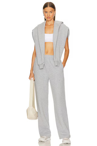 alo Accolade Straight Leg Sweatpant in Athletic Heather Grey from Revolve.com | Revolve Clothing (Global)