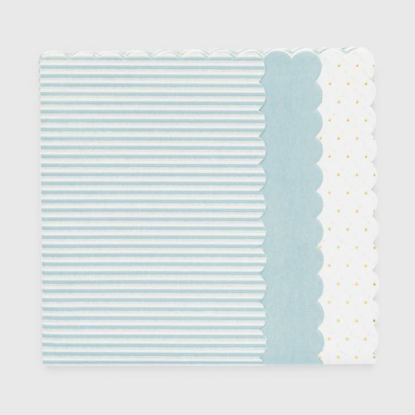 White & Blue Scallop Gift Tissue 25ct - Sugar Paper™ | Target