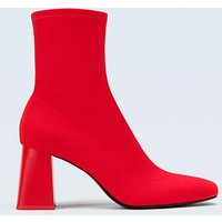Stradivarius Fabric High-Heel Ankle Boots Red 7 | Stradivarius (UK)