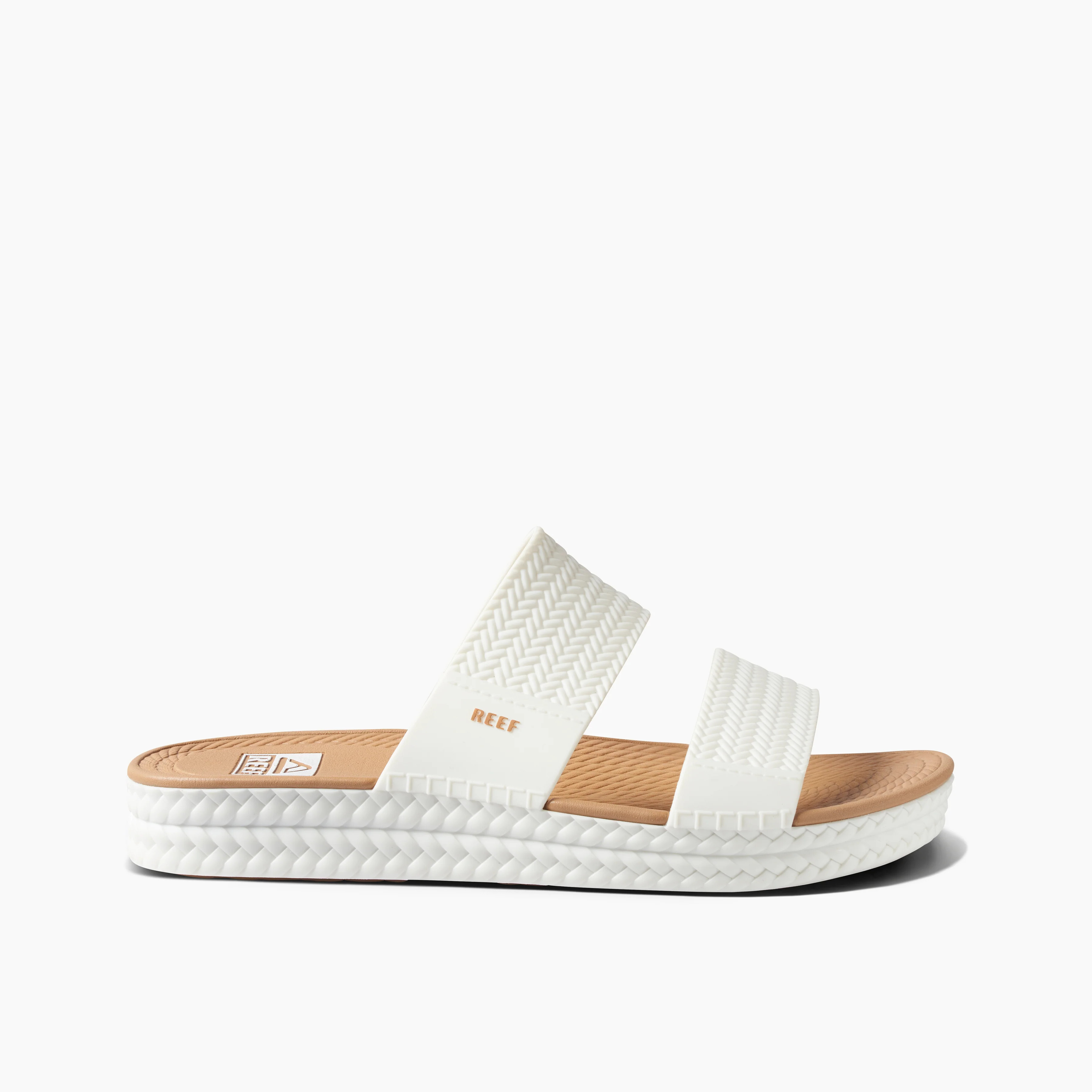 Women's Water Vista Slide Sandals in White/Tan | REEF® | Reef