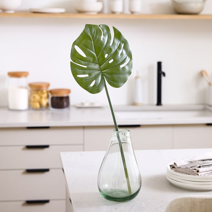 Faux Green Monstera Leaf Stem | West Elm (US)