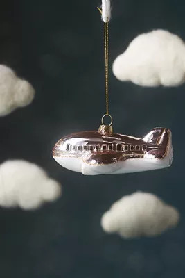 Glass Airplane Ornament | Anthropologie (US)