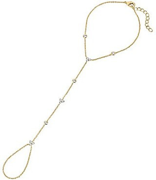 Electric Picks Lane Hand Chain Line Bracelet - Gold | Dillard's