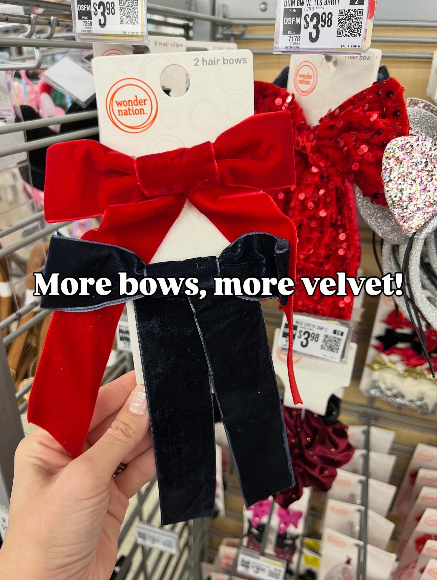 Velvet hair bows for girls at Walmart 

#LTKKids #LTKFindsUnder50 #LTKHoliday