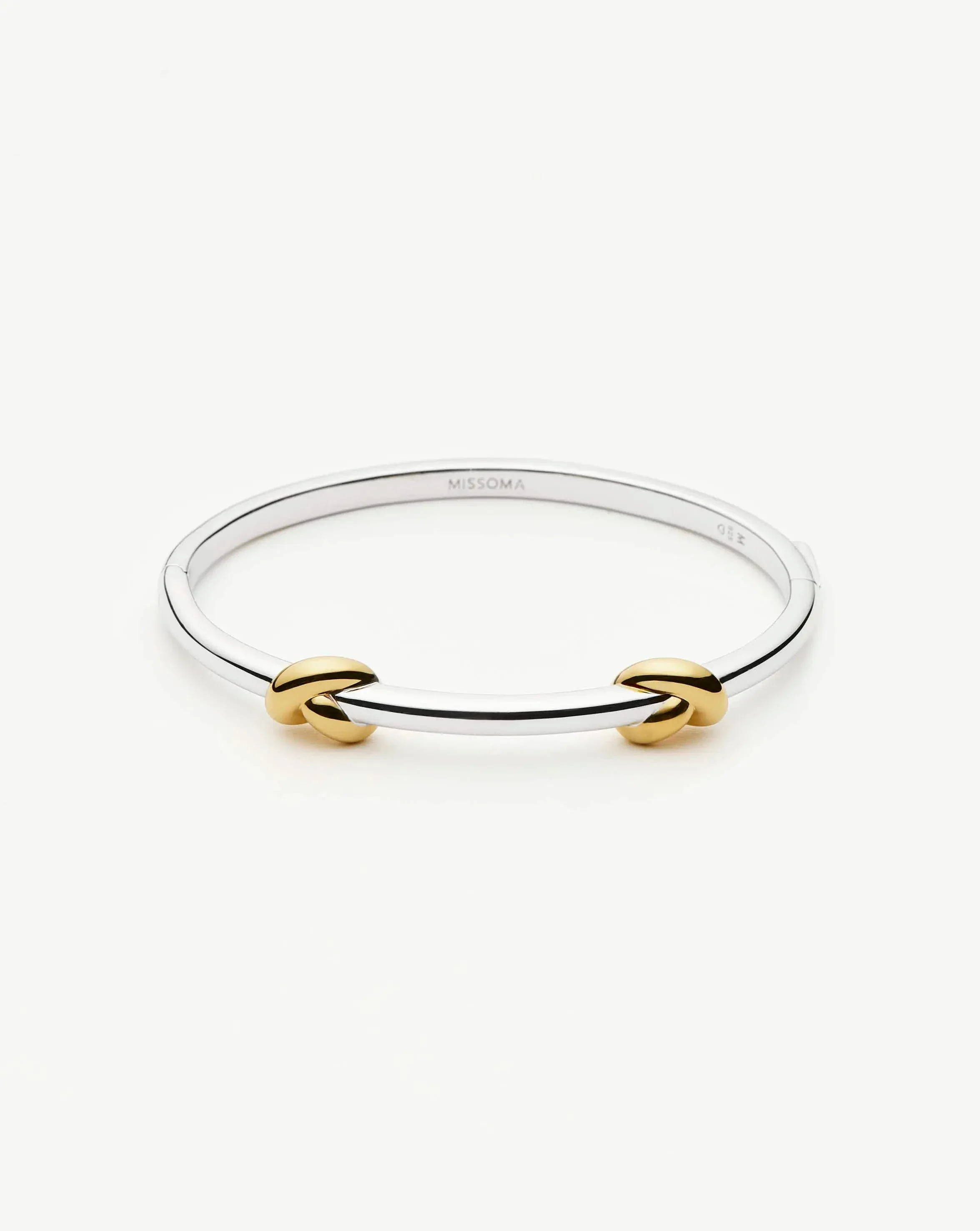 Lucy Williams Knot Hinged Bangle - Gold & Silver | Missoma | Missoma US