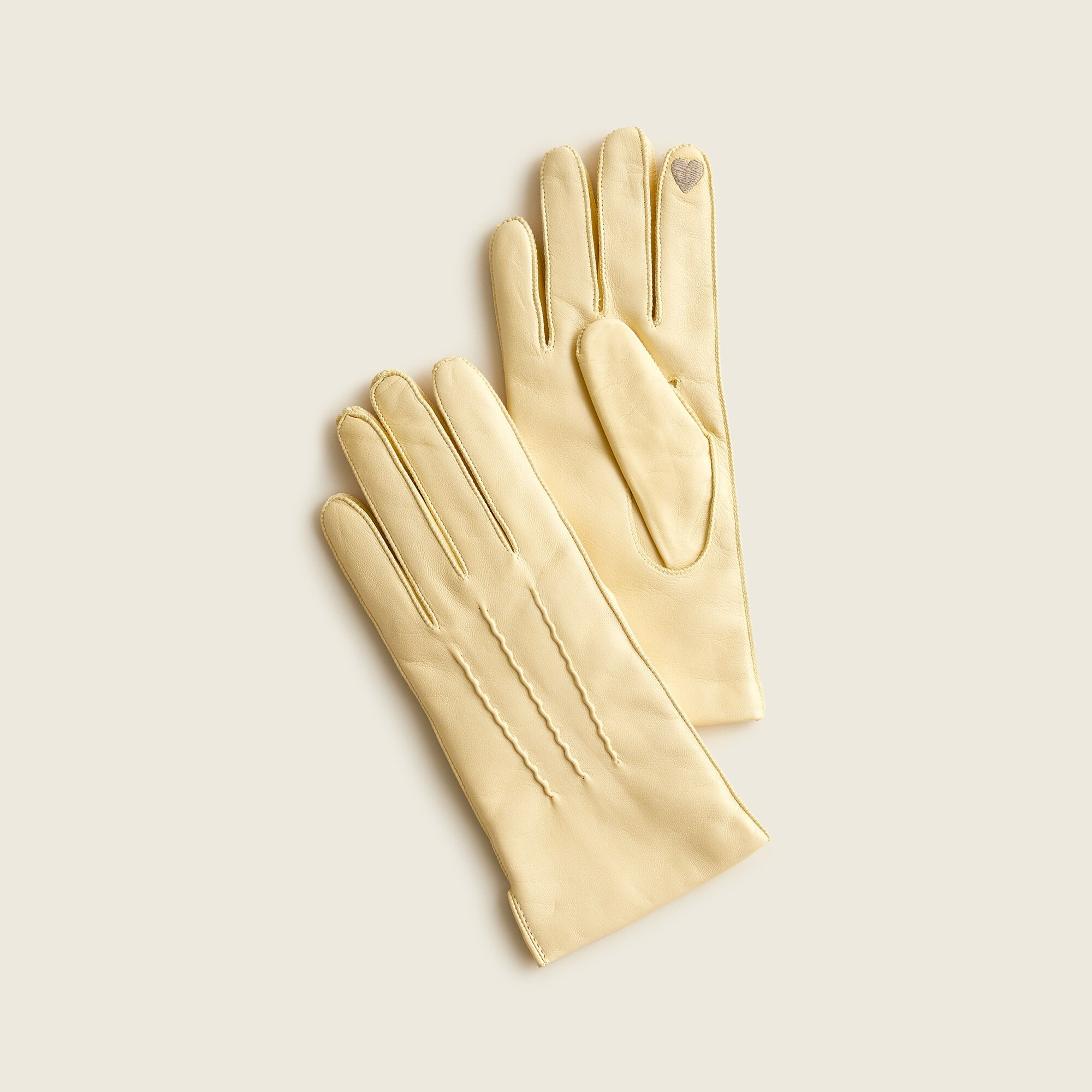 Cashmere-lined leather touchscreen gloves | J. Crew US
