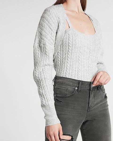 Cable Knit Sweater Shrug | Express
