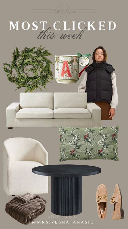 Most clicked this week! Lots of good sales happening right now! 

Wayfair, Amazon, Pottery Barn, Lululemon, Target, Walmart, Anthropologie, sofa, dining table, dining chair, vest, garland, throw pillow, 

#LTKCyberWeek #LTKHoliday #LTKGiftGuide