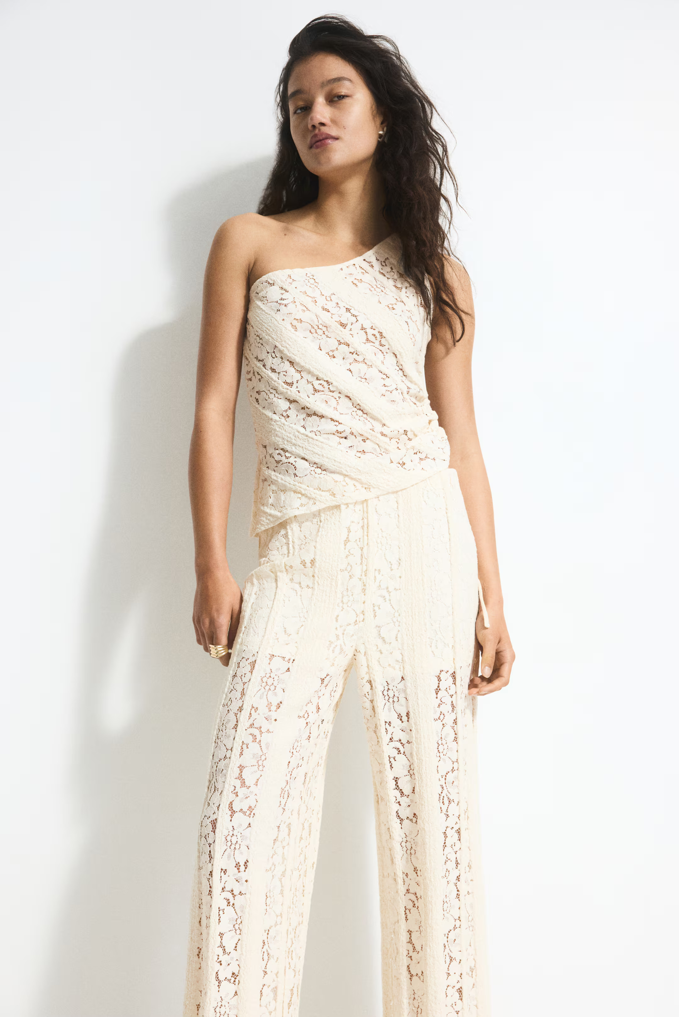 Lace-look jersey trousers | H&M (UK, MY, IN, SG, PH, TW, HK)