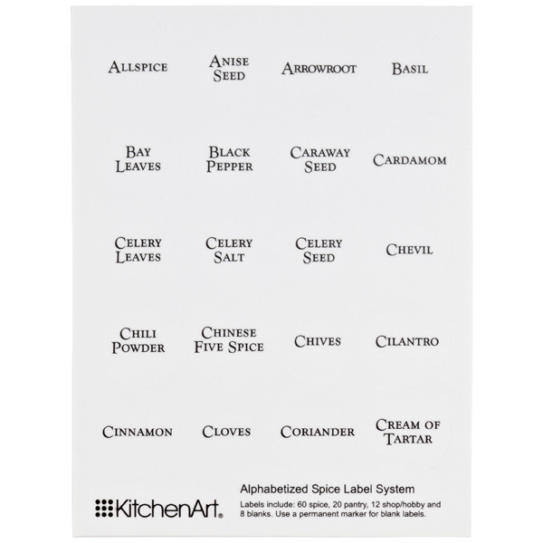 Round Spice Labels Clear Pkg/100 | The Container Store