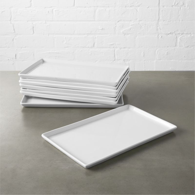 Cuatro Rectangular Serving Platter Set of 8 + Reviews | CB2 | CB2
