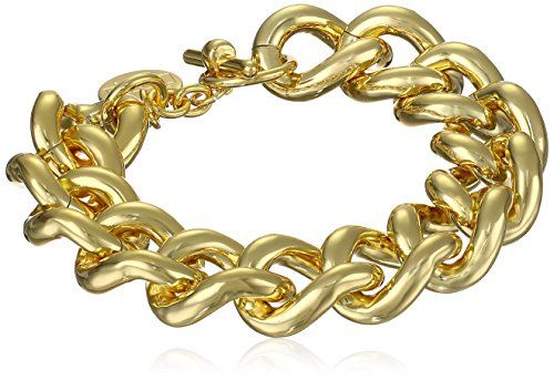 1AR by UnoAerre 18k Gold-Plated Groumette Chain Link Bracelet, 8.5" | Amazon (US)