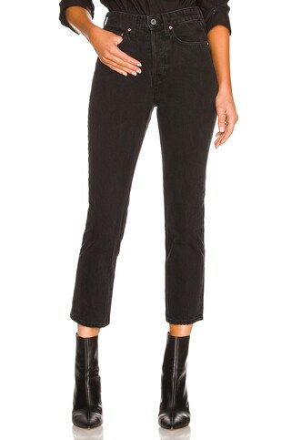 GRLFRND Karolina High Rise Straight Crop in East Side from Revolve.com | Revolve Clothing (Global)