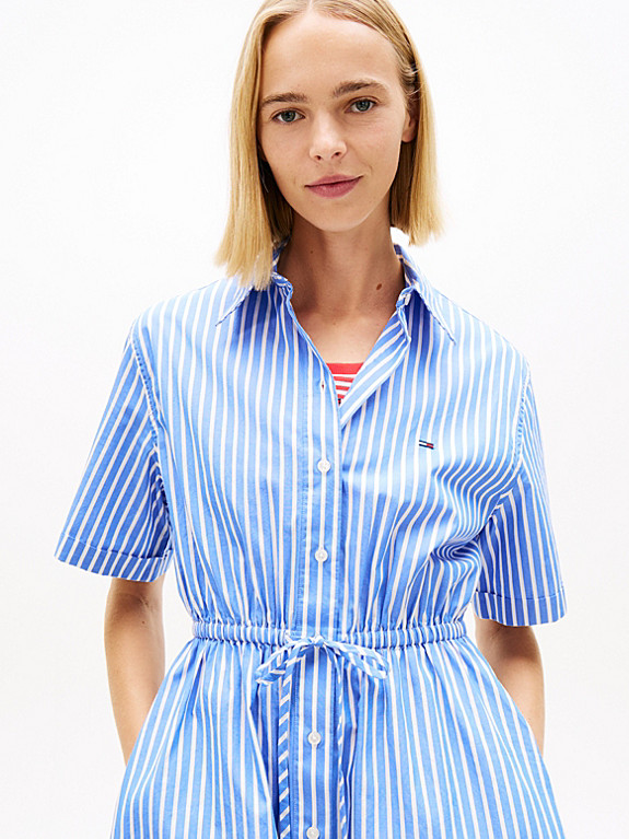 Gestreiftes Mini-Hemdkleid aus Popeline | Tommy Hilfiger (DE)