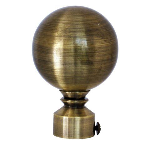 Versailles Home Fashions LX0148-82 Ball Finial Rod Set 48-86 In. - Antique Brass And Brushed Brass | Unbeatable Sale