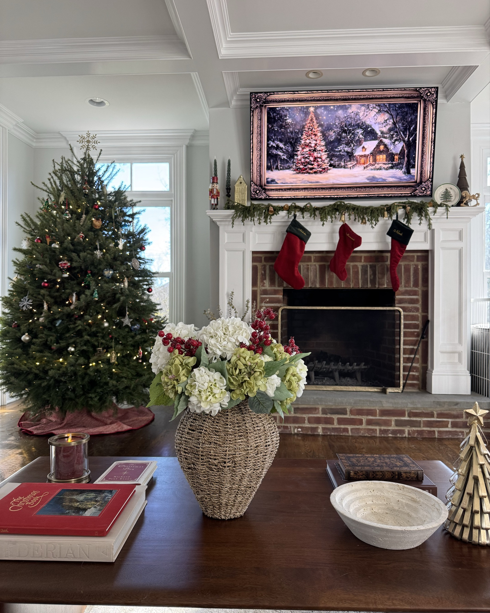 Our Christmas decor is finally up and the fireplace might be my favorite corner of the house right now. The @potterybarn stockings totally completed the mantel — and yes, we made sure Mav had his own.

#LTKHome #LTKSeasonal #LTKHoliday