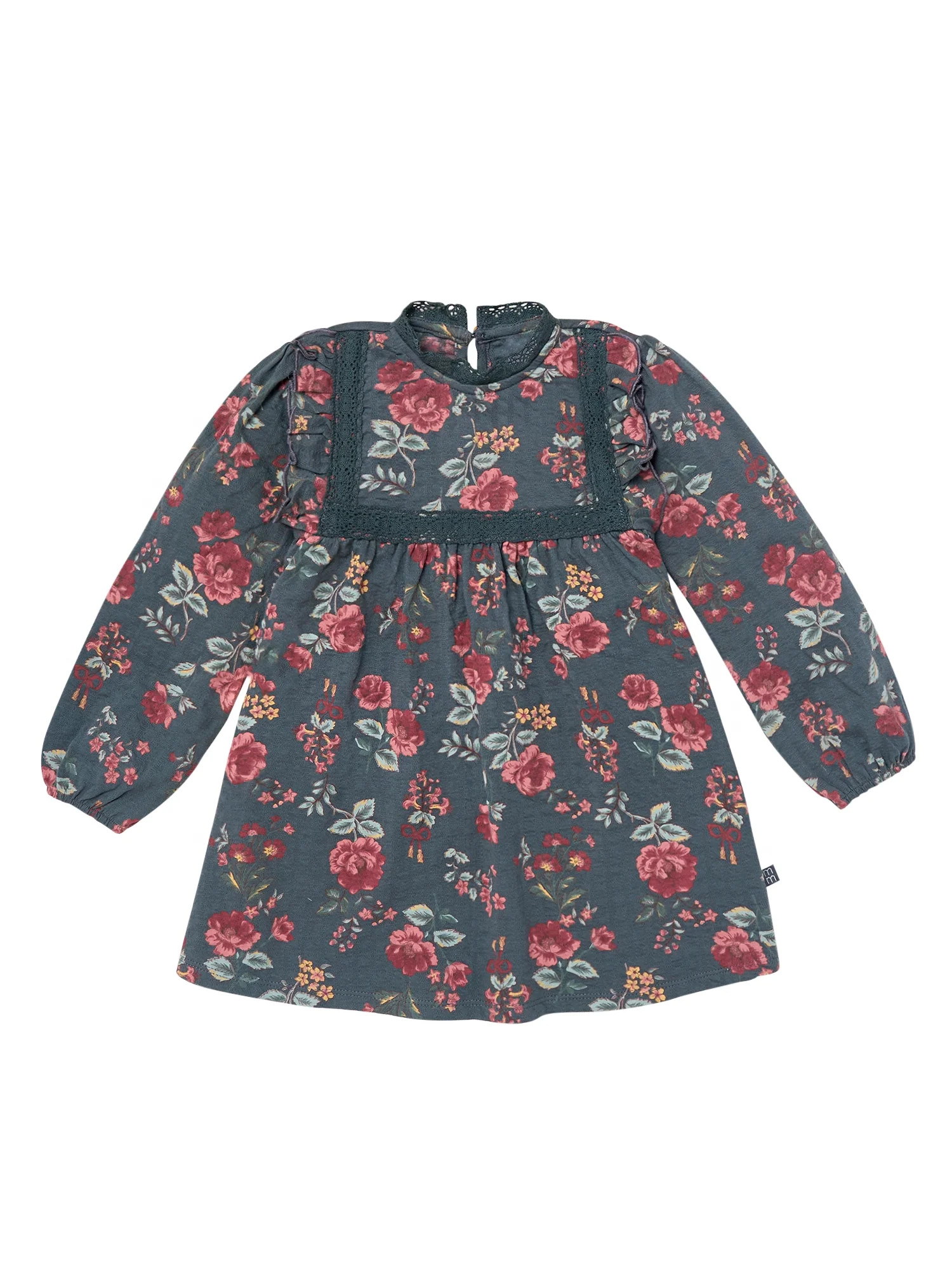 Modern Moments by Gerber Toddler Girl Ruffled Dress with Crochet Lace Detail, Sizes 12M-5T - Walm... | Walmart (US)