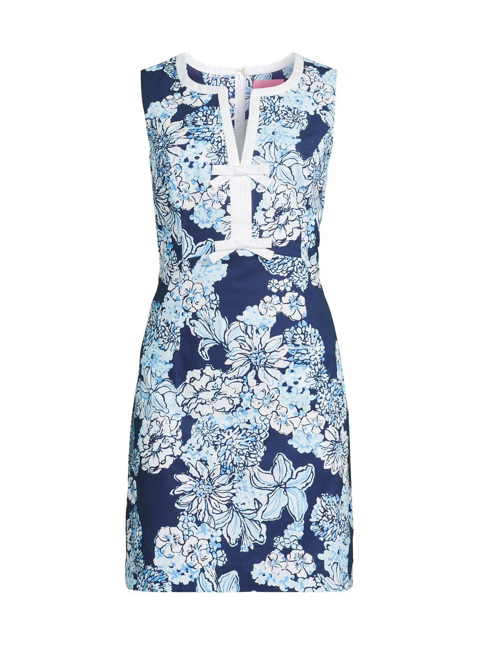 Women's Aria Floral Cotton Shift Dress - Low Tide Navy - Size 0 | Saks Fifth Avenue