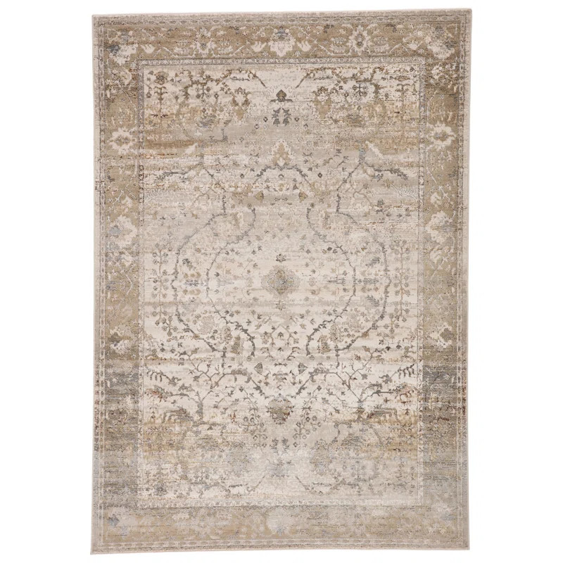 Cristian Oriental Area Rug in Gray/Beige | Wayfair North America