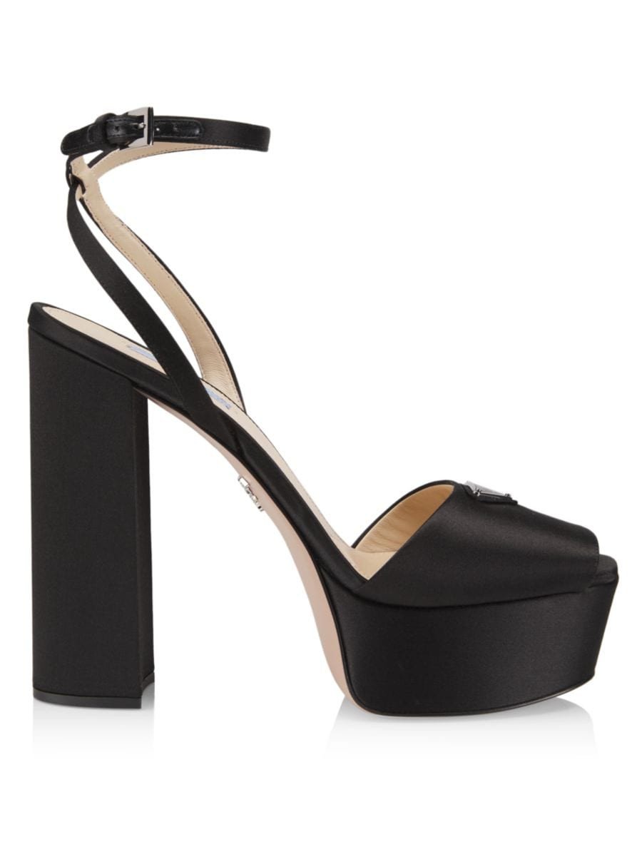 Logo Satin Platform Sandals | Saks Fifth Avenue