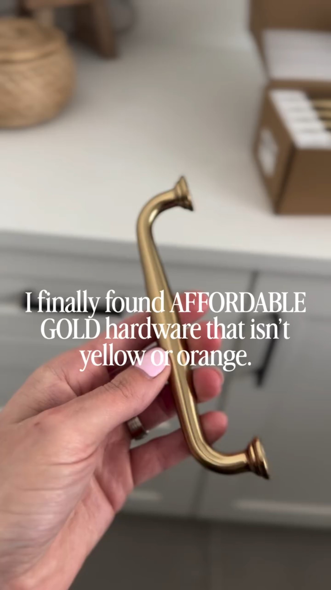 If you have builder-basic cabinets, don’t underestimate the power of good quality hardware 🤍

I swapped out the original pulls in our laundry room for this warm honey brass and it instantly made the space feel more custom, warm and cozy.

The color isn’t yellow or orange (which is SO hard to find), they’re solid and heavy, and right now they’re under $40 for a 10-pack. Definitely a 10/10! 

Such an easy, affordable upgrade if you’re wanting to upgrade a space that has cabinets! 

My Laundry room glow up is officially in progress ✨
Hardware is linked in my Amazon storefront! 

Team gold or black? 👀
🔗Comment “hardware” and I’ll send you the link 🤍

#CabinetHardware
#BudgetHomeUpgrades
#LaundryRoomMakeover
#BuilderBasicToBeautiful
#AffordableHomeDecor


#TimelessDecor
#BudgetHome
#MomLifeHome
#HomeOnABudget

#LTKHome #LTKSaleAlert