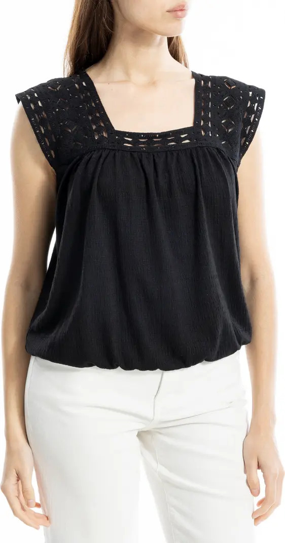 Open Stitch Square Neck Top | Nordstrom Rack