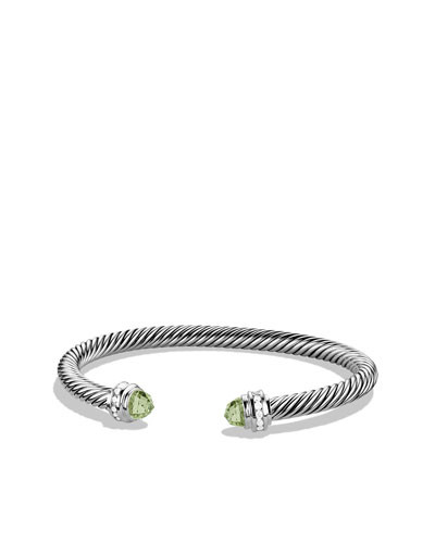 Cable Classics Bracelet with Prasiolite and Diamonds | Neiman Marcus