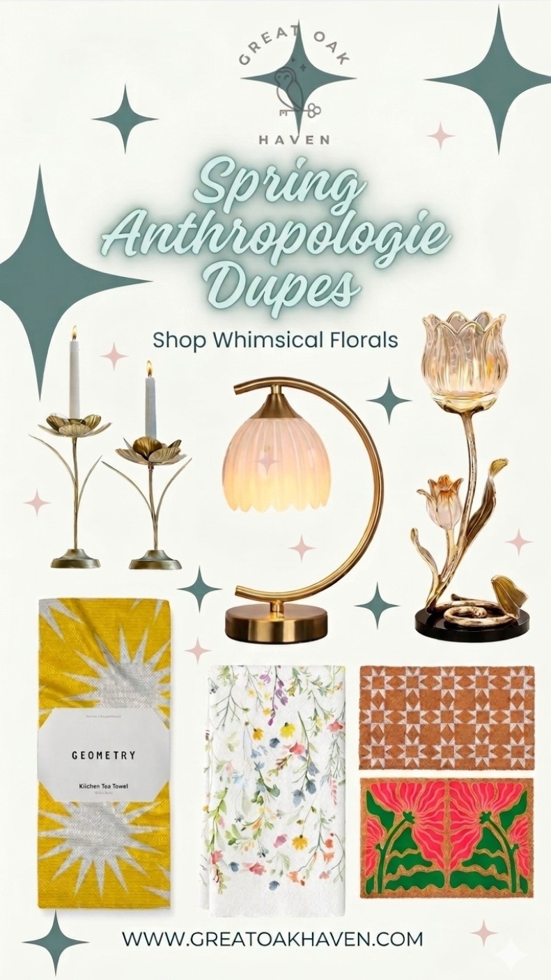 🌿✨ Spring Anthropologie Dupes! ✨🌿
Transform your home for the season without breaking the bank with these budget-friendly finds! 🏡💐 From stunning floral decor and elegant lighting to charming kitchen essentials and stylish doormats, and a little sprinkle of spring  to create a whimsical and inviting space. 🌷 

#LTKHome #LTKmomlife #LTKSeasonal