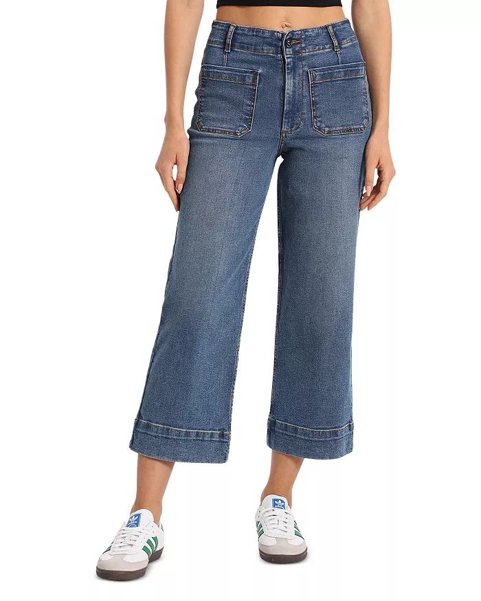High Rise Cropped Straight Jeans in Soho Wash | Bloomingdale's (US)
