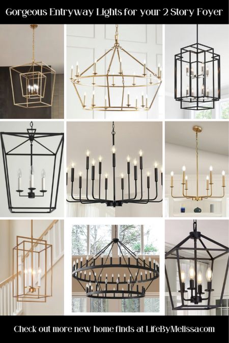 Everything all in one! These are the entryway lights we’re considering for our new modern farmhouse lake home build! Yes, still stuck on choosing between black and gold. 🖤💛

#LTKhome