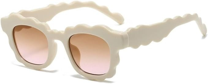 Fashion Retro Punk Wavy Sunglasses Women Cool Shades Men Classic Sun Glasses Irregular Elegant Ey... | Amazon (US)