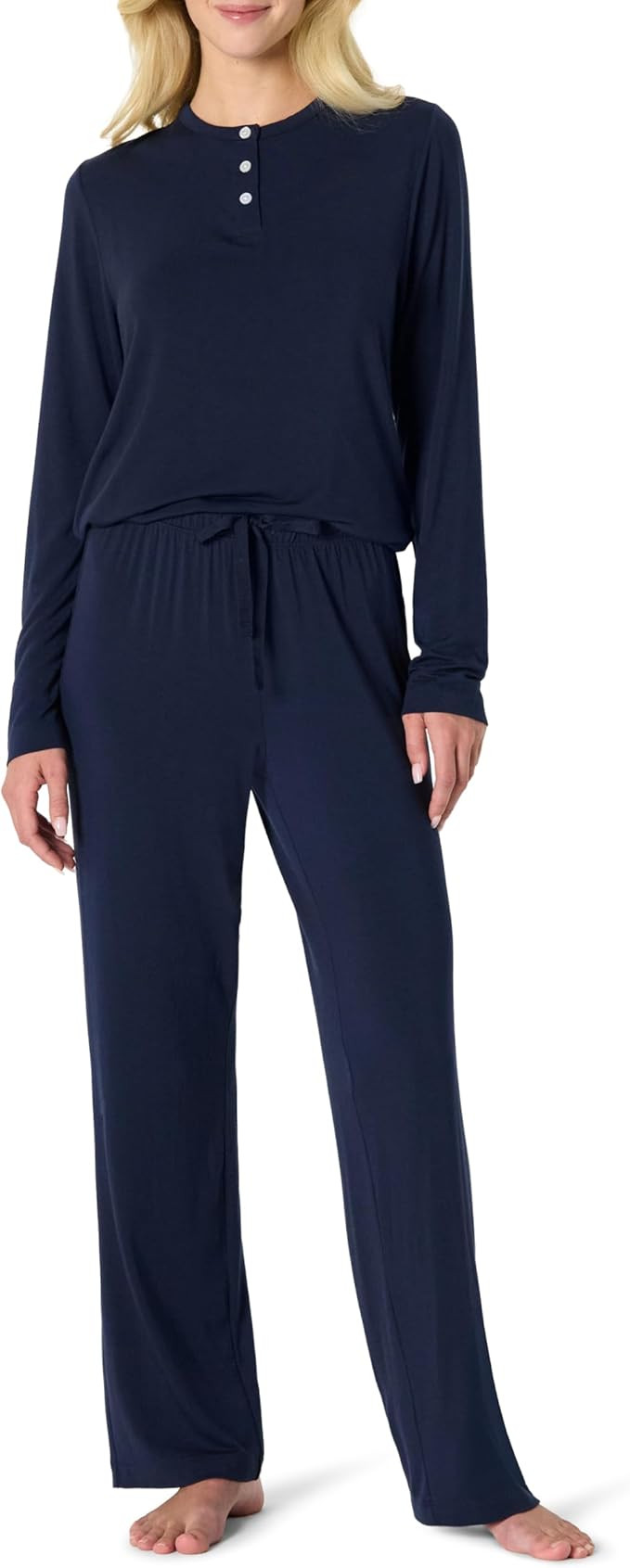 Amazon Essentials x Sofia Grainge Women's Long Sleeve Henley Pajama Set | Amazon (US)