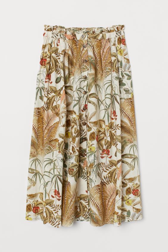 Linen-blend Skirt | H&M (US + CA)