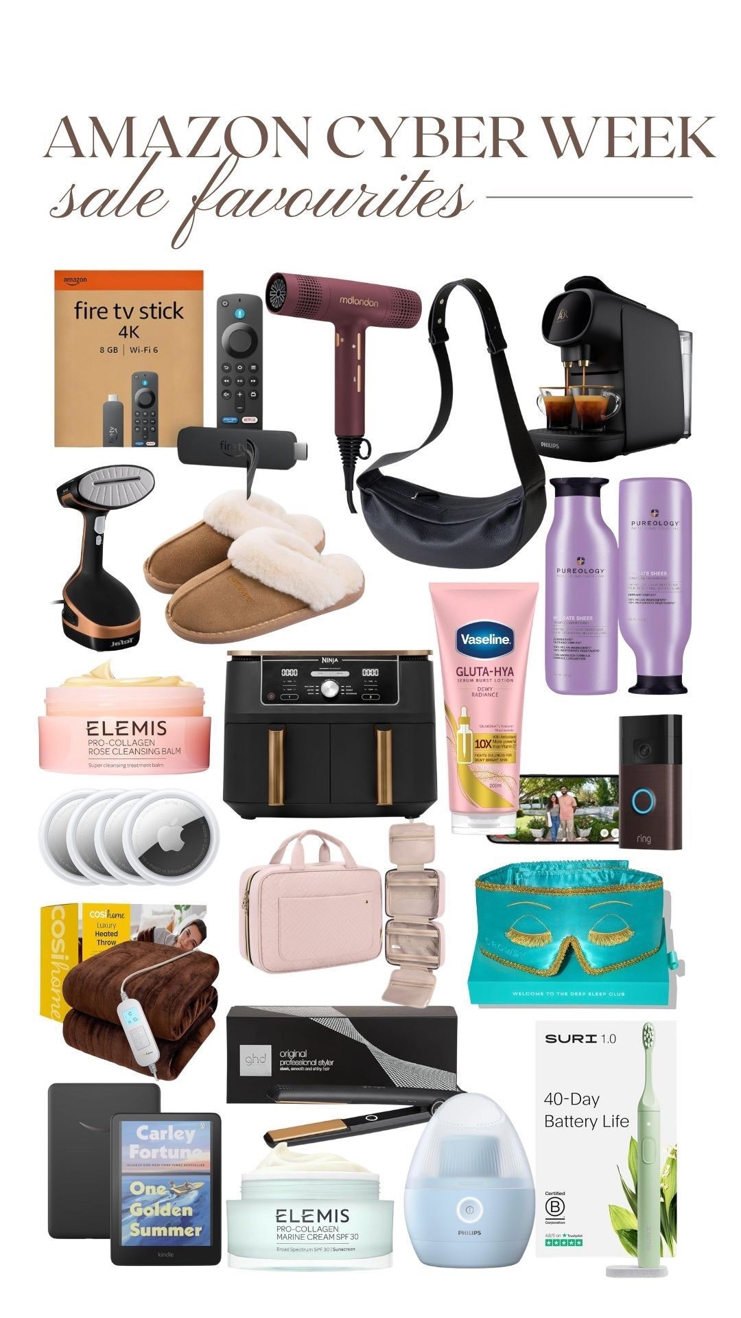 Amazon cyber week favourites! Gift ideas, beauty gifts, tech gifts, Black Friday, discounts, my favourites, Christmas present ideas 

#LTKCyberWeek #LTKuk #LTKgiftguide