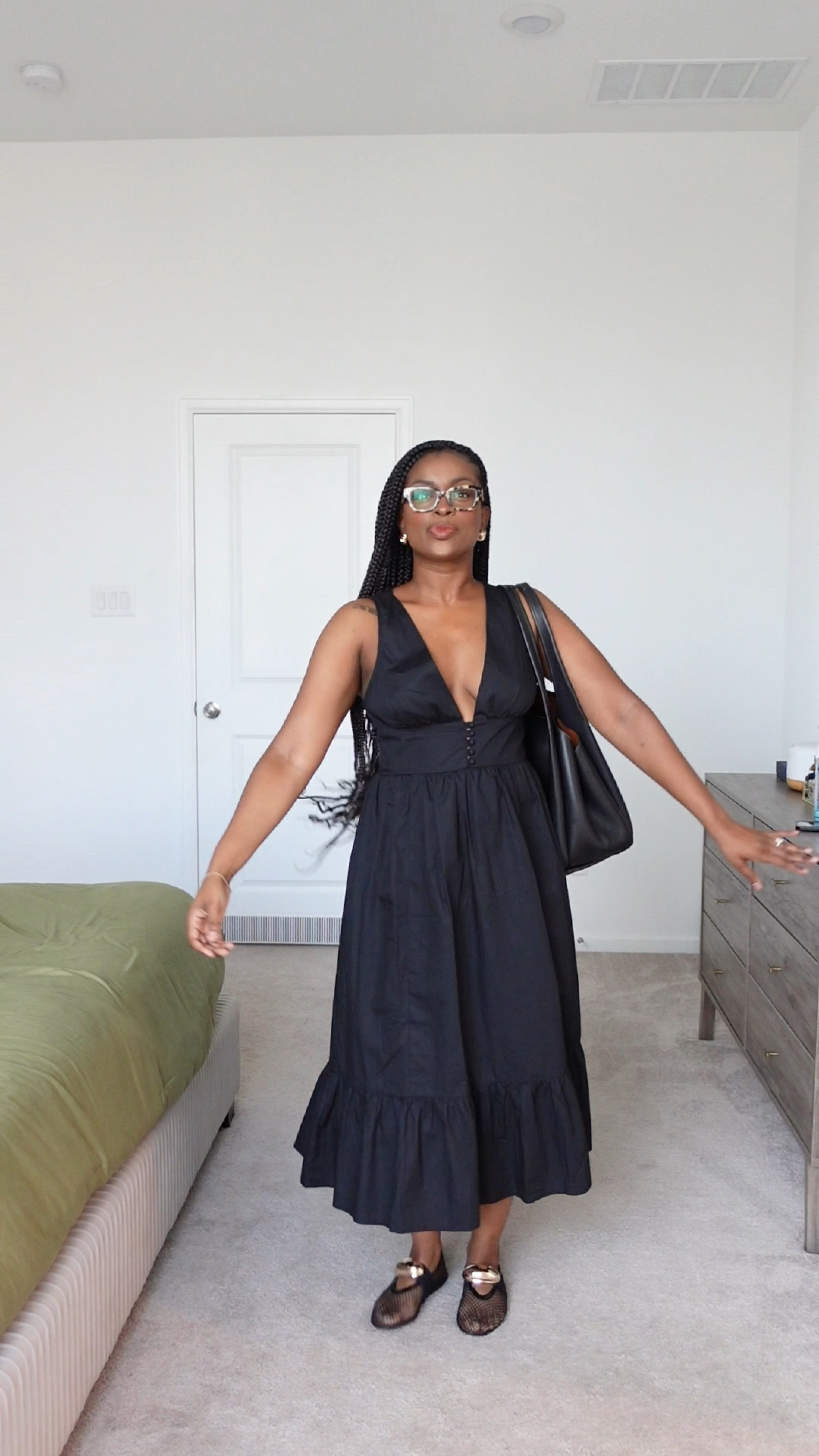 Your certified homebody bestie had to venture out today to run errands 😅 It’s still blazing hot in Houston, so I kept it cool with this fit. 
Dress: @forever21
Shoes: @amazonfashion
Earrings: @sheinofficial
Bag: Lana from @coach
Scent: Romance Eau de Parfum Intense from @ralphlauren 💕 
Glasses: Latrell in Marzipan Tortoise @WarbyParker 

Have a great weekend!



#StayCool #ErrandDayVibes #HoustonHeat #SummerStyle" #ootd