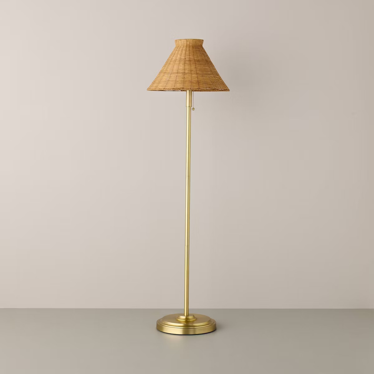 Brass with Rattan Shade Floor Lamp - Hearth & Hand™ with Magnolia | Target