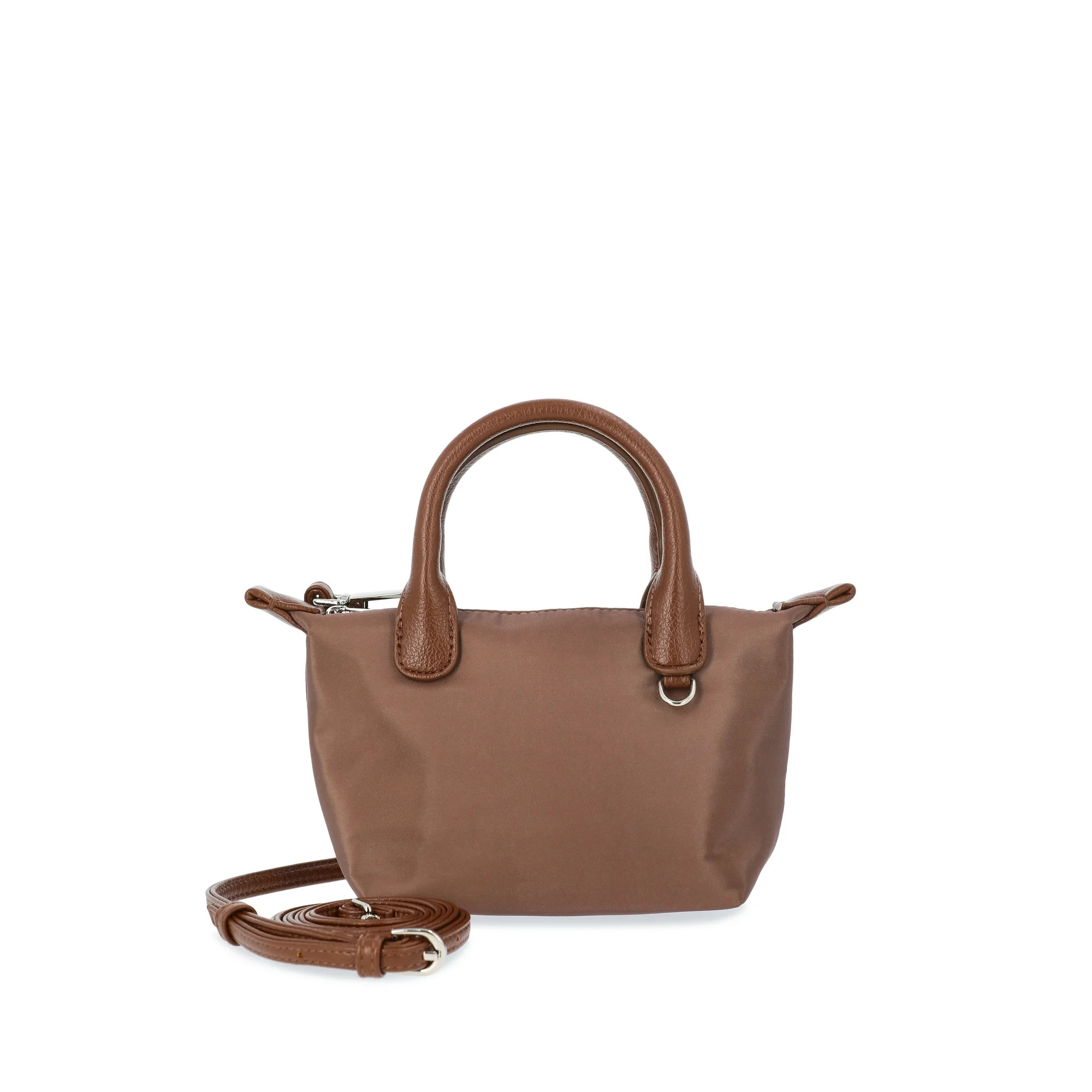 No Boundaries Women's Mini Tote Crossbody Bag, Chocolate | Walmart (US)