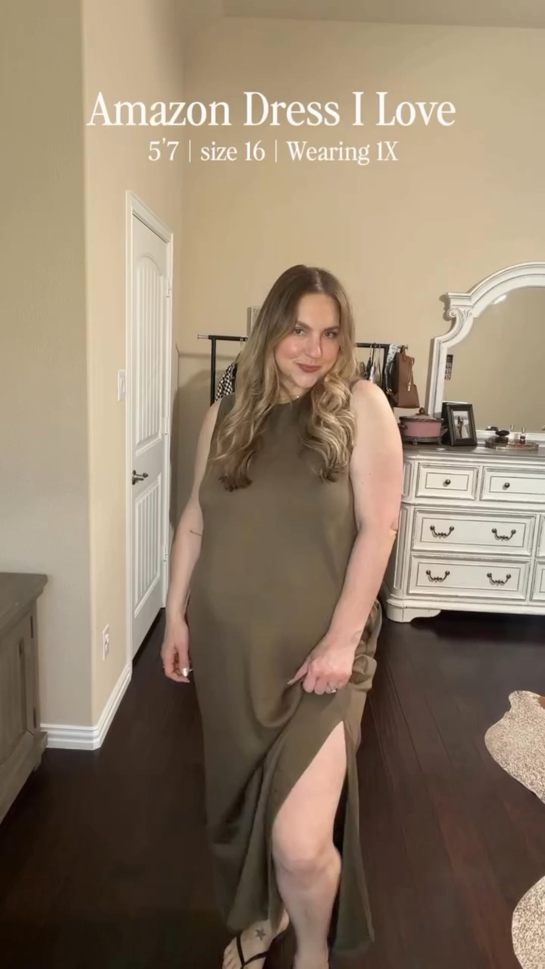 A great comfy + casual maxi dress option for SO many occasions! There are lots of color options but I HAD to get the army green 😩🫒 

Comment “DRESS” for links! ✨ 

@olrikofficial @amazonfashion #maxidresses #amazonfashion #amazonfashionfinds #midsizeoutfits #plussizeoutfits havianas, army green, casual ootd, comfy and chic summer dress, versatile dress with pockets, moms over 40, mom style

#LTKPlusSize #LTKMidsize #LTKOver40