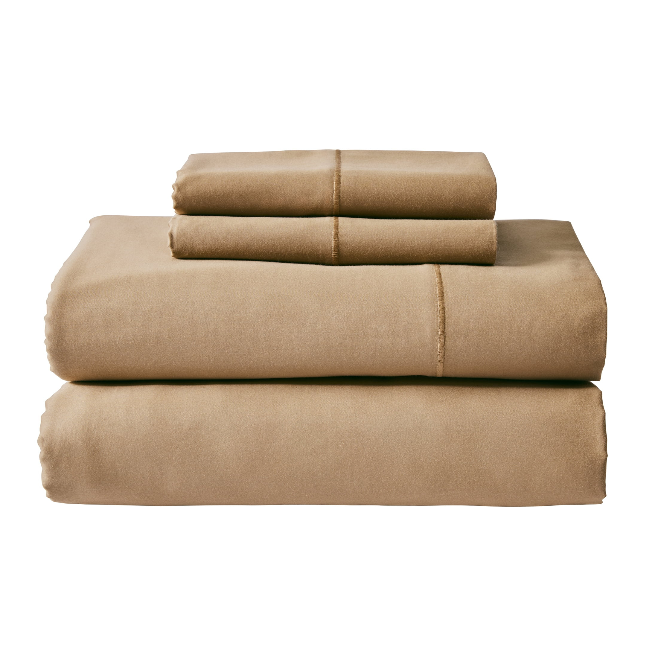 Better Homes & Gardens 4-Piece 100% Cotton 400 Thread Count Dark Caramel Performance Sheet Set, Q... | Walmart (US)