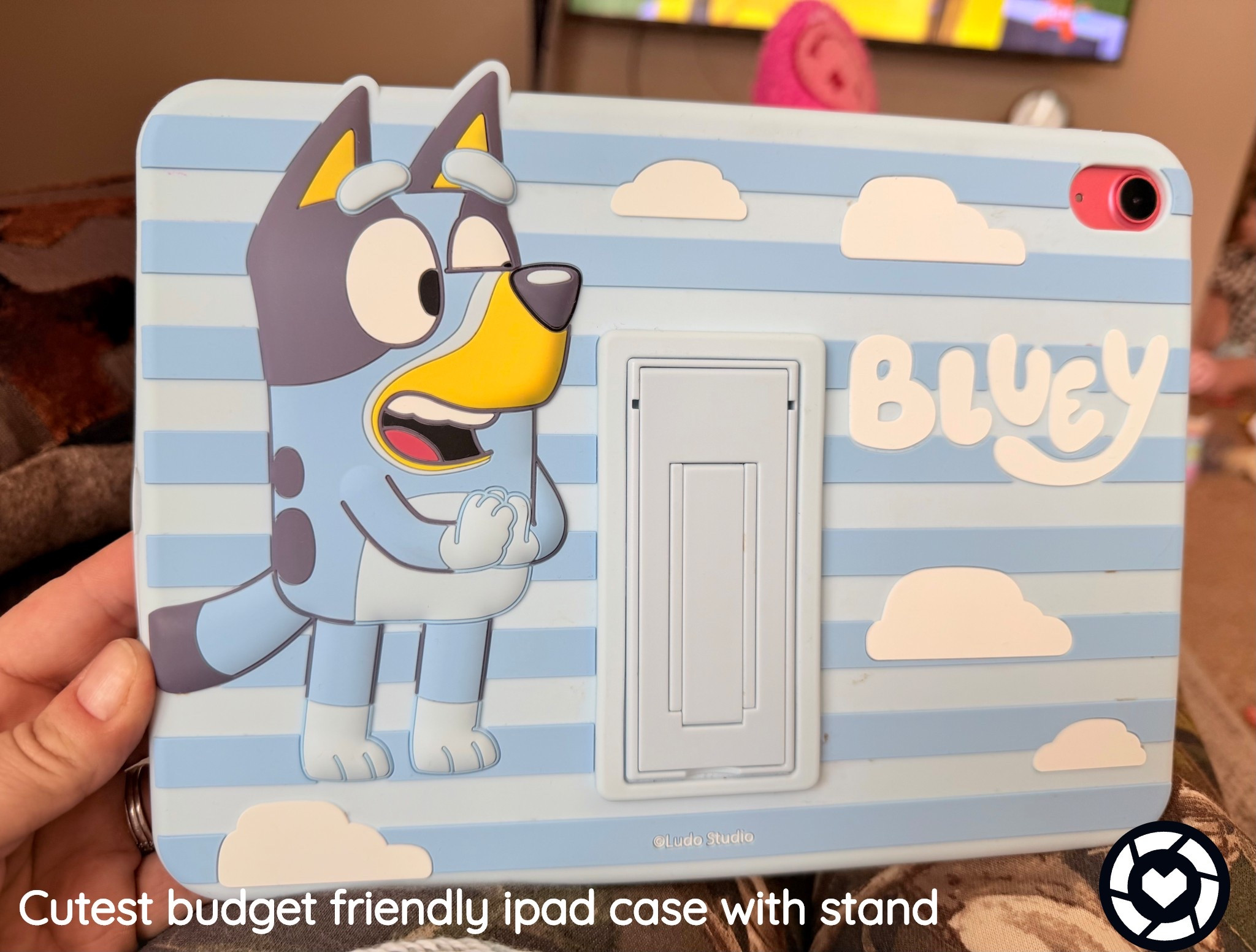 We need durable, budget friendly, and one with a stand. 
This is the winning case for my daughter 🐶 

#Bluey #Ipadcover #kidsipadcase #blueyaccessories 

#LTKKids #LTKValentine