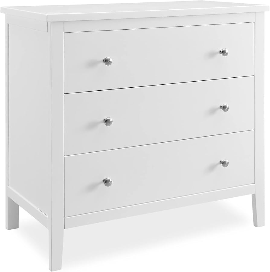 Delta Children Campbell 3 Drawer Dresser, Bianca White | Amazon (US)