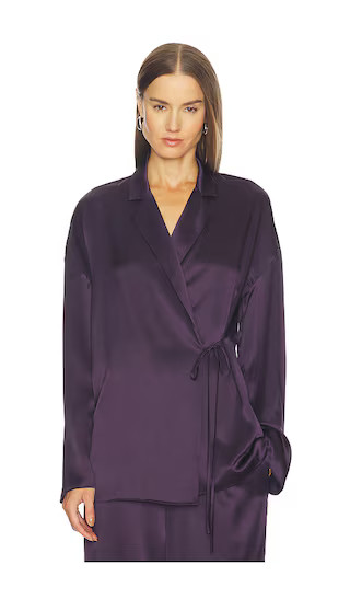 Finley Silk Top in Dark Plum | Revolve Clothing (Global)