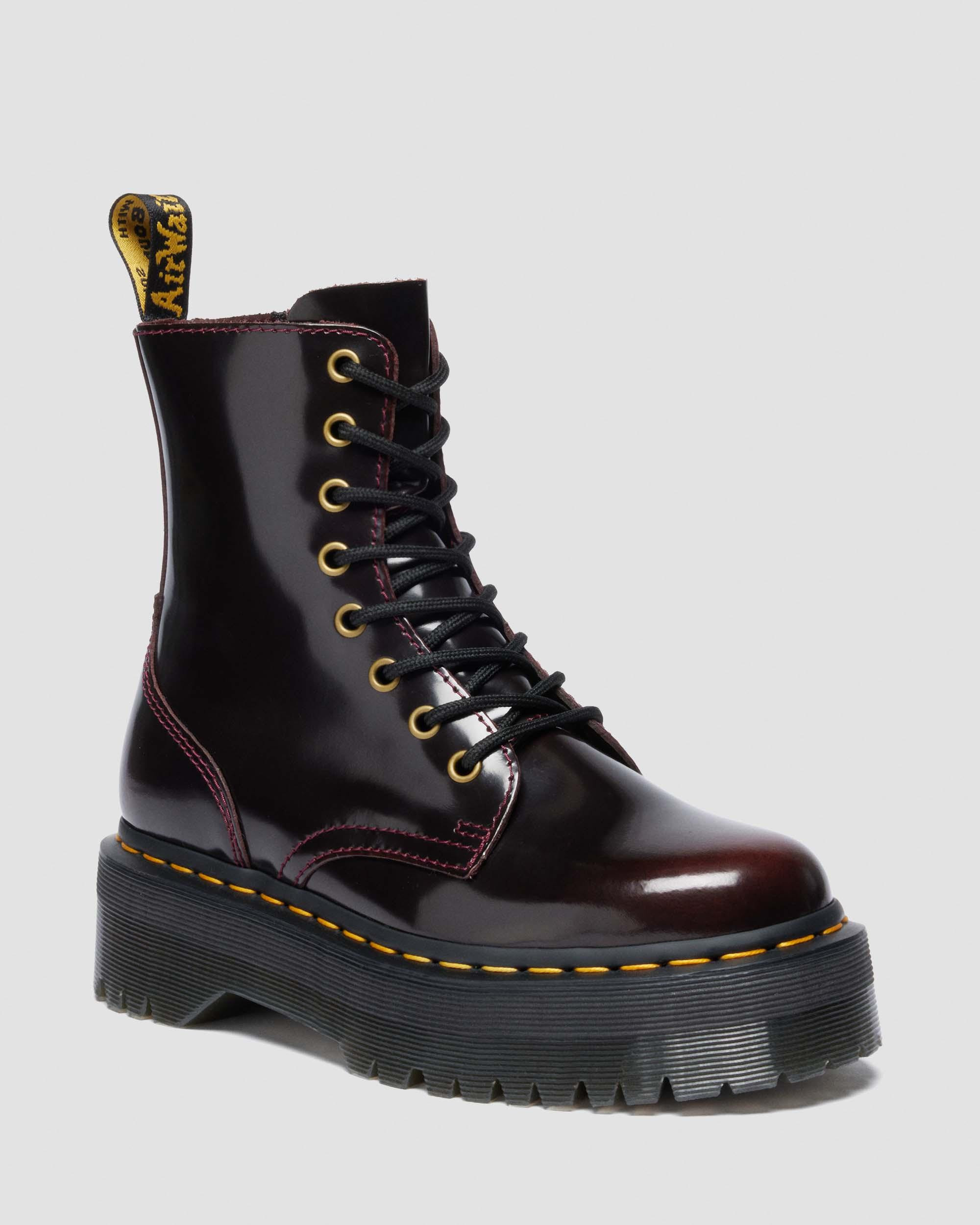 Jadon Arcadia Leather Platform Boots in Cherry Red Arcadia | Dr. Martens | Dr. Martens