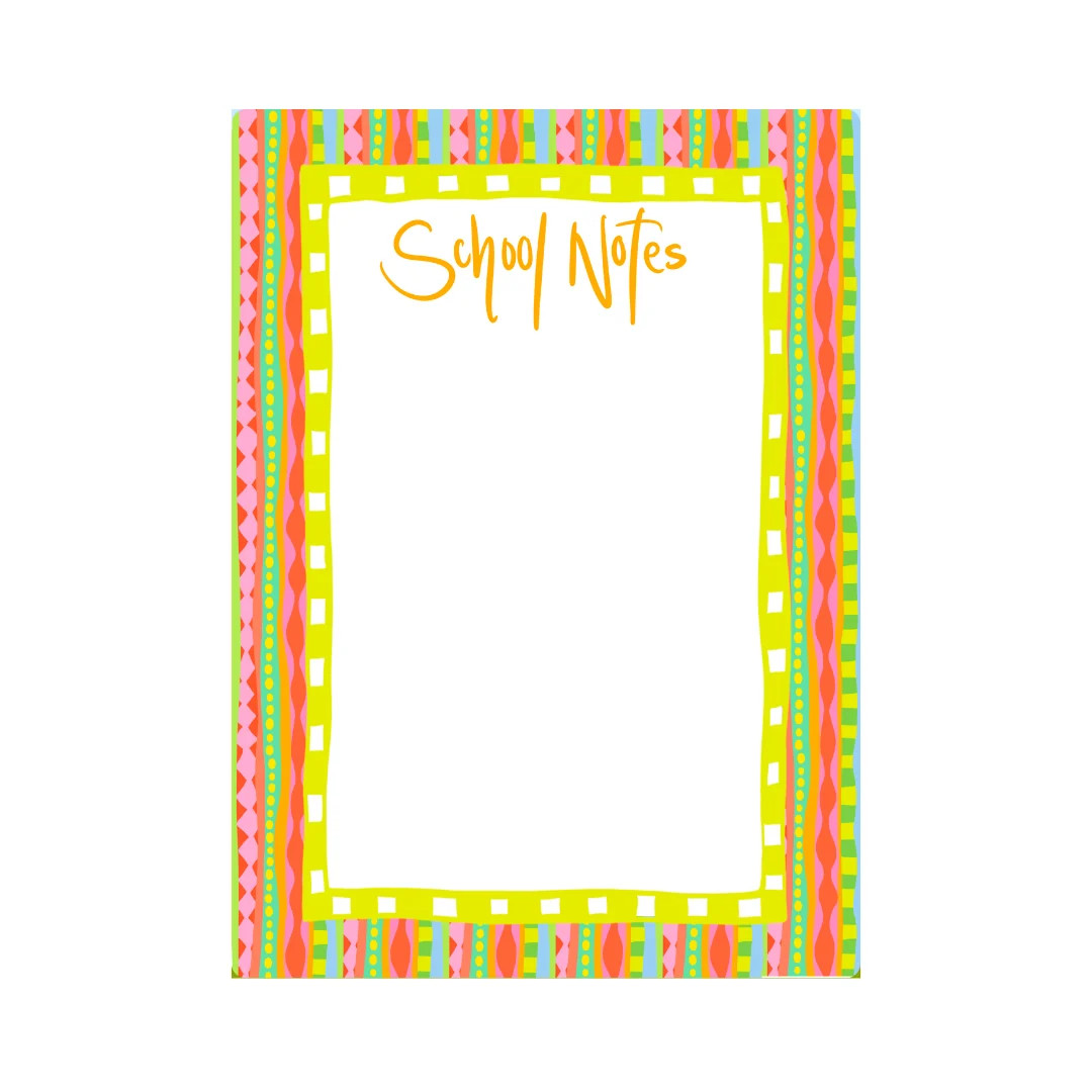 Back To School Zig Zag Notepad | Fete Papier