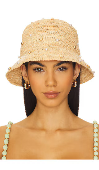 Pearle Bucket Hat in Natural | Revolve Clothing (Global)
