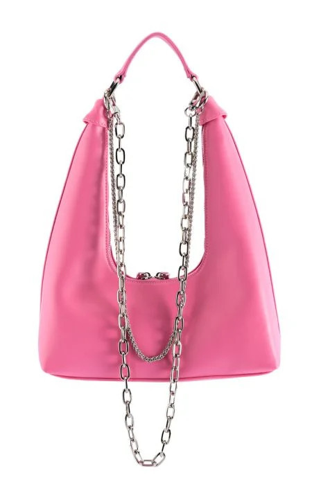 STATEN ISLAND FAUX LEATHER PURSE in pink | AKIRA
